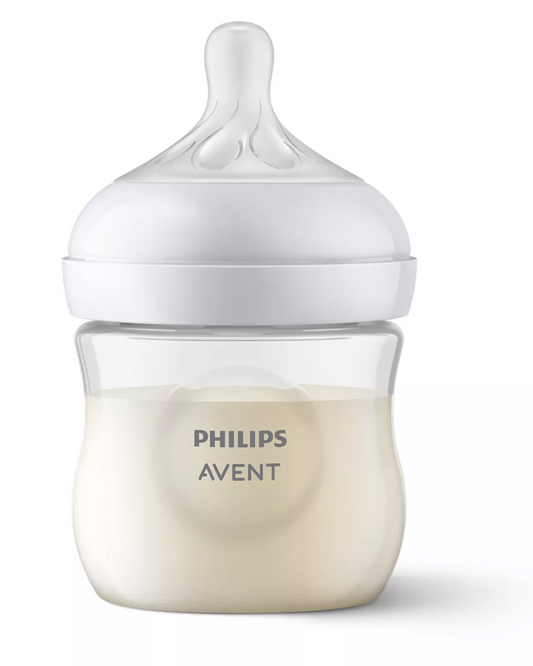 Tetero Biberón Natural 4oz/125ml Transparente AVENT (Empaque de 2)