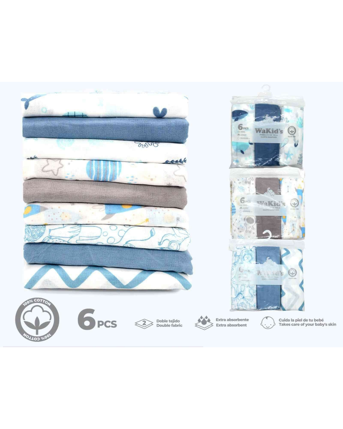 PAÑALES DE BEBE NIÑO WAKIDS A-77567