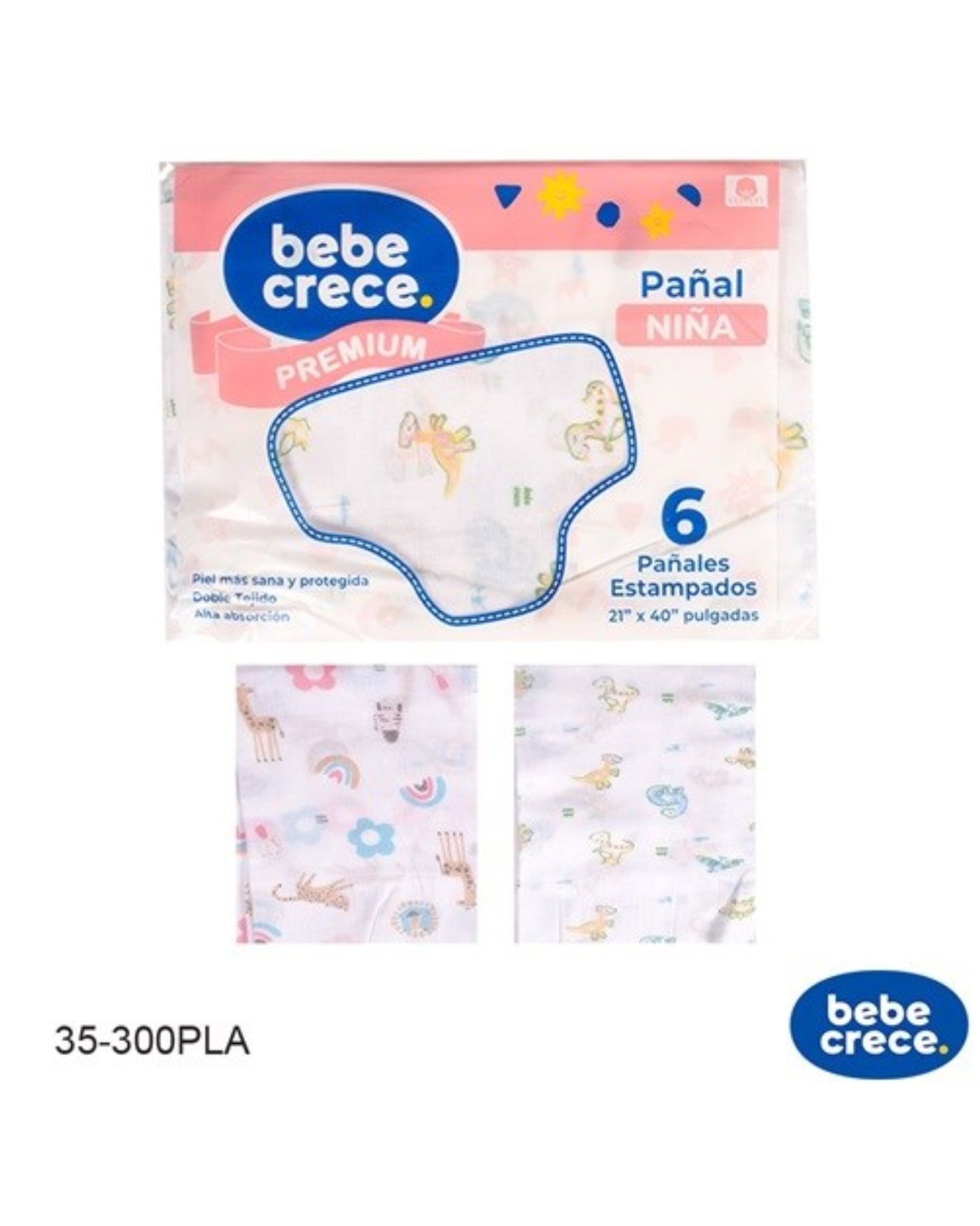 Pañales Bebé Crece Niña 35-300PLA