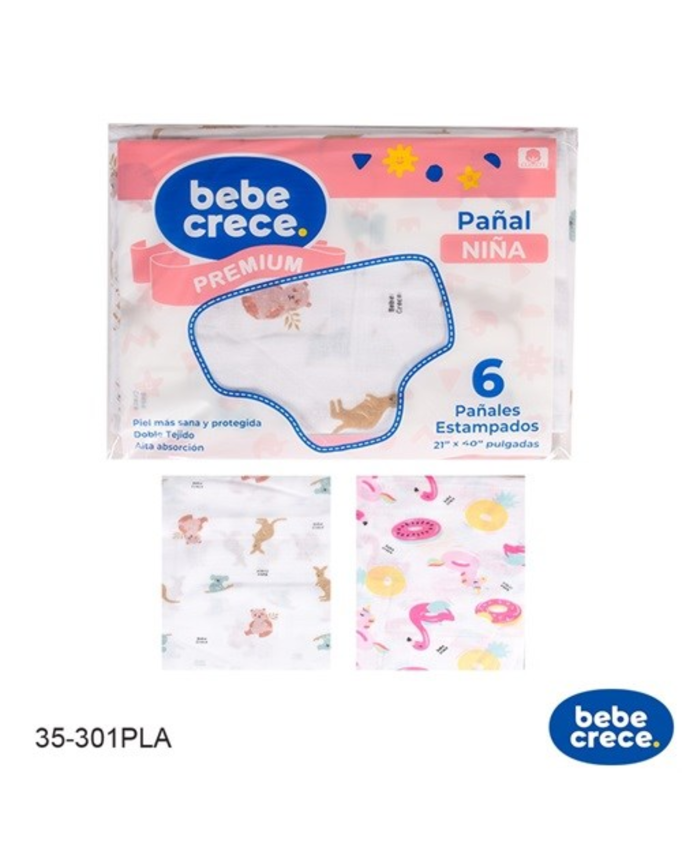 Pañales Bebé Crece Niña 35-301PLA