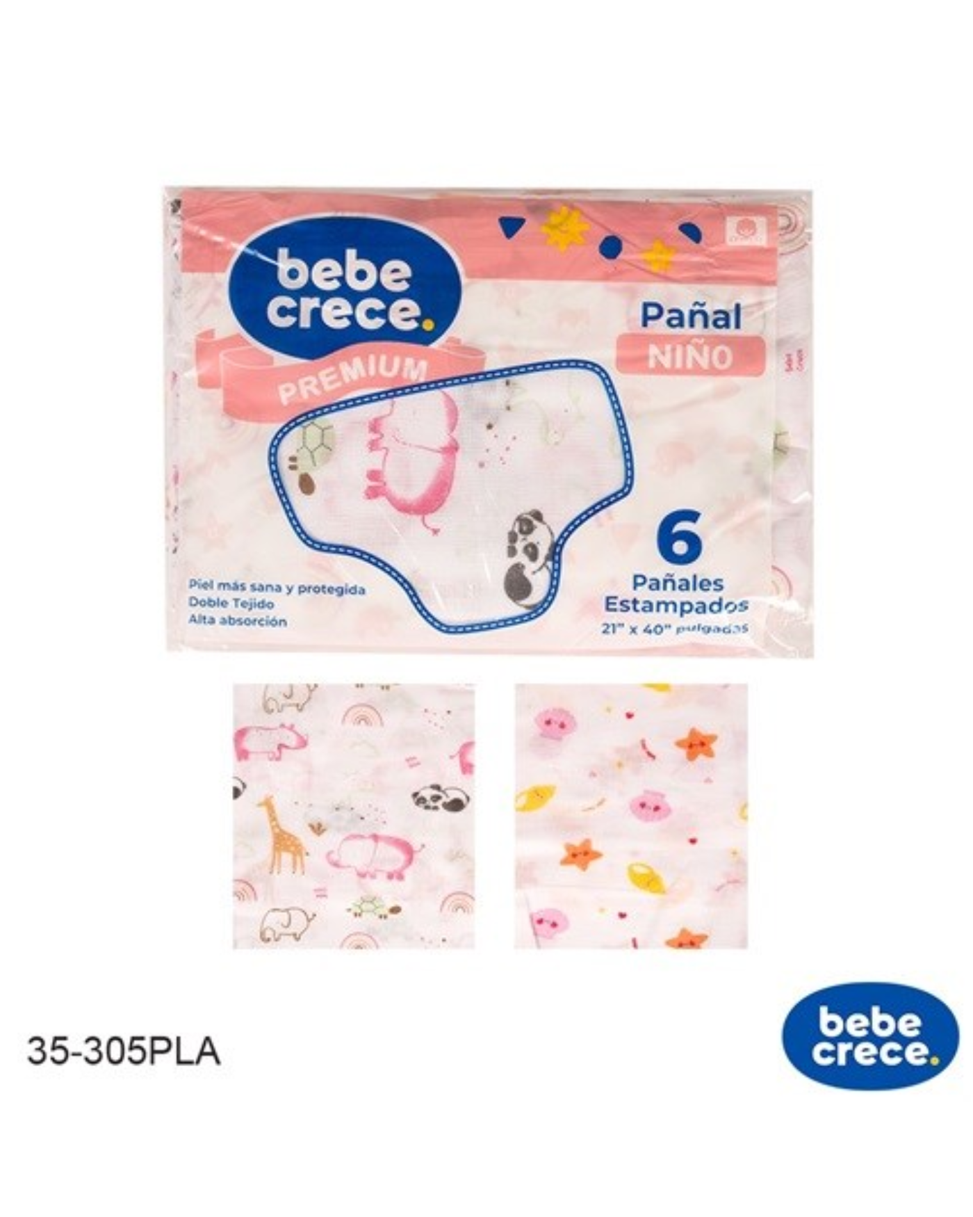 Pañales Bebé Crece Niña 35-305PLA