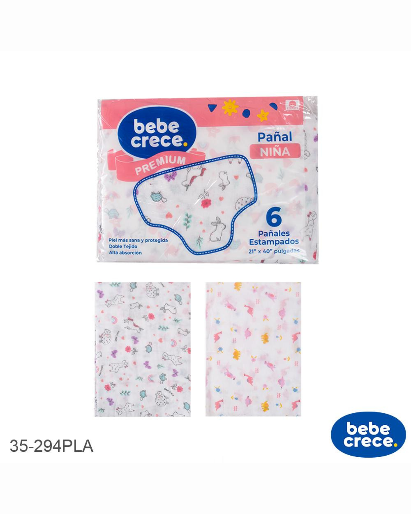 Pañales Bebé Crece Niña 35-294PLA