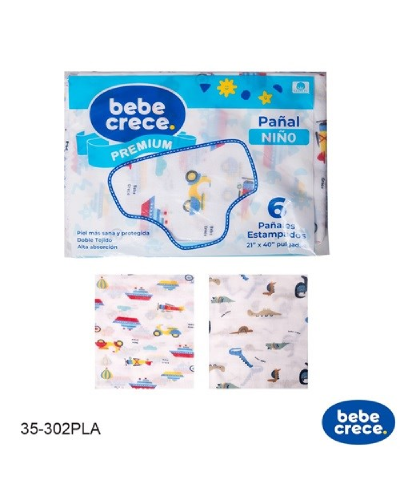 Pañales Bebé Crece Niño 35-302PLA