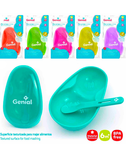 PLATO CON TAPA Y CUCHARA GN-FGB88660-P