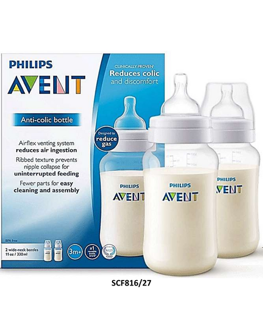 Tetero Anticólico 11oz AVENT (Empaque de 2)