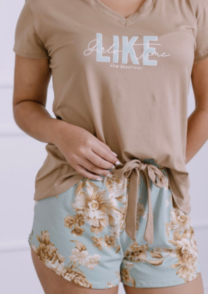 PIJAMA CONJUNTO SHORT MUJER PJTF01