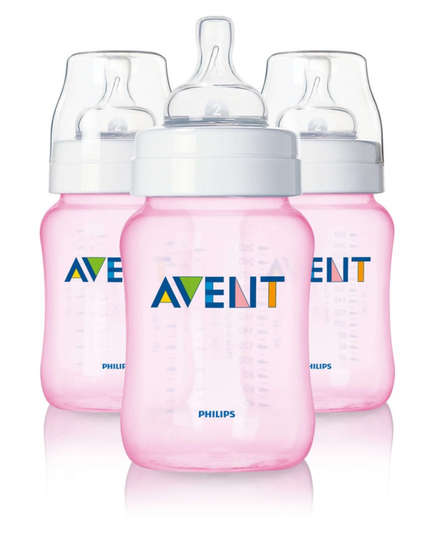 Tetero Anticólico  Rosado 9oz AVENT