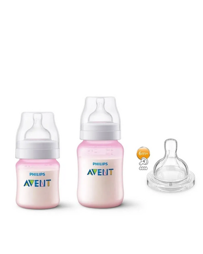 Tetero Anticólico  Rosado 9oz AVENT